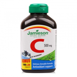 加拿大Jamieson健美生维生素C咀嚼片(蓝莓味)120片