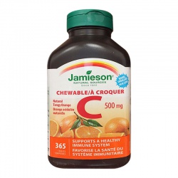 加拿大Jamieson健美生维生素C咀嚼片(橙子味)500mg×365片