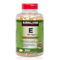 美国Kirkland柯克兰维生素E软胶囊400IU×500粒