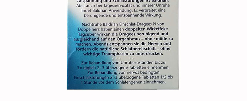德国双心Doppelherz缬草根提取物30片细节图4